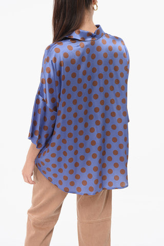 Seidenbluse mit Punkten