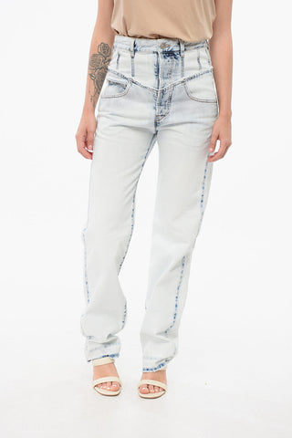 Slim Fit NOEMIE Denims with Raw-cut Details 23cm