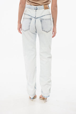 Slim Fit NOEMIE Denims with Raw-cut Details 23cm