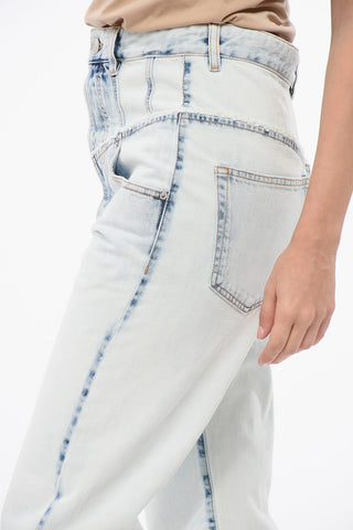 Slim Fit NOEMIE Denims with Raw-cut Details 23cm