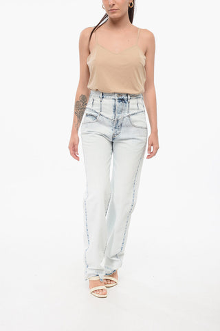 Slim Fit NOEMIE Denims with Raw-cut Details 23cm