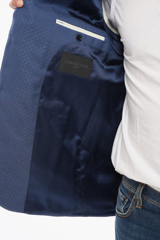 CODE Blazer Monopetto In Lana Vergine Ricamato