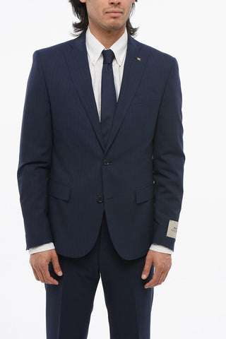 CC COLLECTION Wool Blend RESET Pinstriped Suit