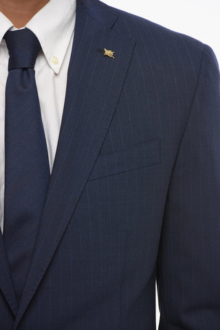CC COLLECTION Wool Blend RESET Pinstriped Suit