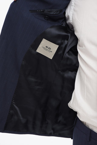 CC COLLECTION Wool Blend RESET Pinstriped Suit