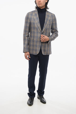 CC Collection Blazer REWARD in Lino con Motivo a Quadri