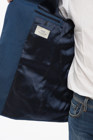 CC COLLECTION Abito Gessato con Rever a Lancia