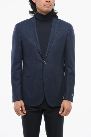 FULLTIME CC COLLECTION Blazer aus Wollmischung mit Leistentaschen