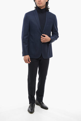 FULLTIME CC COLLECTION Blazer aus Wollmischung mit Leistentaschen