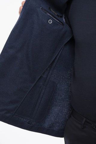 FULLTIME CC COLLECTION Blazer aus Wollmischung mit Leistentaschen