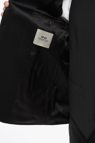 CC COLLECTION 3-Piece RIGHT Suit with Satin Peak Lapel