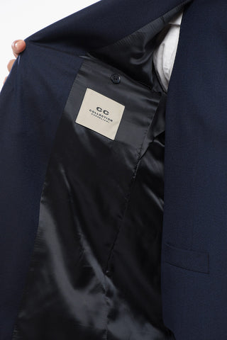CC COLLECTION 3-Piece REFINED Suit with Peak Lapel