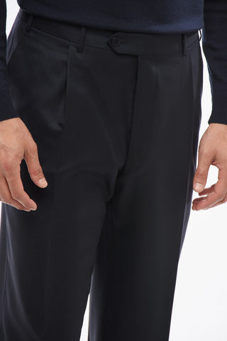 Pantaloni In Lana Con Pinces