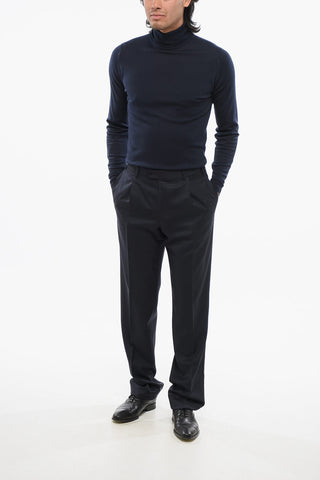 Pantaloni In Lana Con Pinces