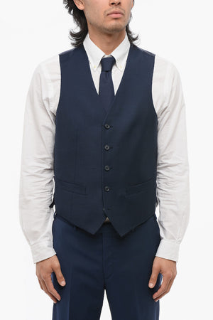 CC COLLECTION Virgin Wool Waistcoat REFINED with Rear Martingale