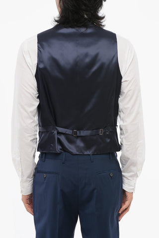 CC COLLECTION Virgin Wool Waistcoat REFINED with Rear Martingale