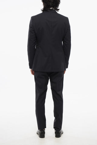 Virgin Wool Double-Breasted Suit With Peak Lapel