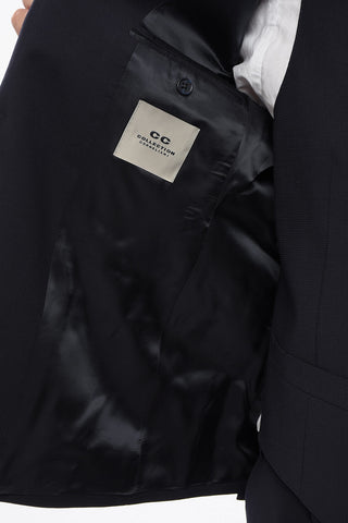CC COLLECTION 3-Piece REFINED Jacquard Wool Blend Suit