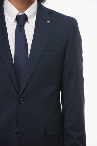 CC COLLECTION Virgin Wool REFINED Suit with Micro Houndstooth Motif