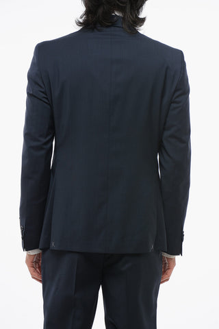 CC COLLECTION Virgin Wool REFINED Suit with Micro Houndstooth Motif