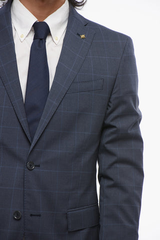 CC COLLECTION Windowpane Check RESET Suit