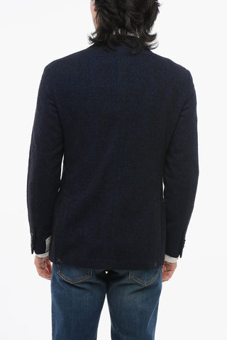 CC COLLECTION FULLTIME Blazer aus Wollmischung mit Fuzzy-Muster