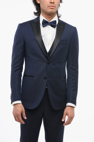 CODE Virgin Wool 3 Piece Suit With Peak Lapel