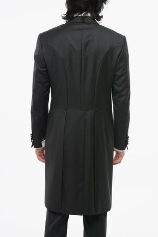 Virgin Wool Peak Lapel LEADER Tail-Coat Blazer