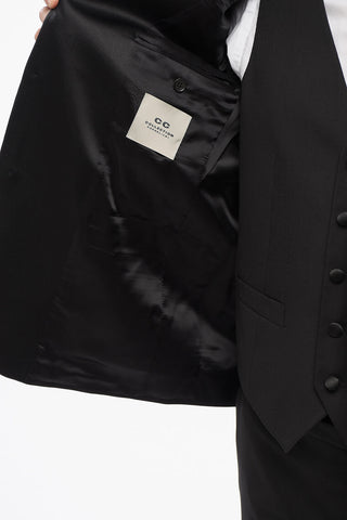 CC COLLECTION 3-Piece RIGHT Suit with Satin Peak Lapel