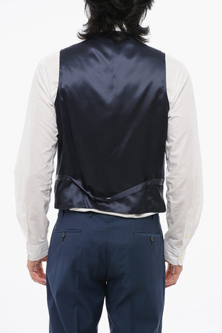 CC COLLECTION Virgin Wool Bird's Eye Waistcoat REFINED