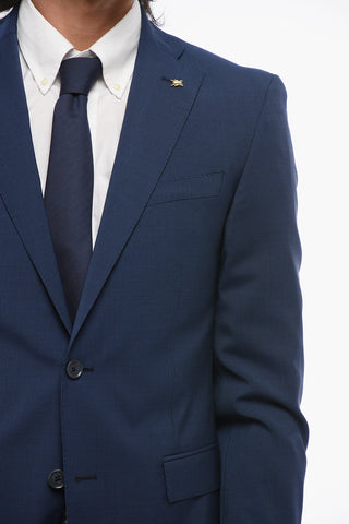 CC COLLECTION Virgin Wool RESET Suit with Micro Houndstooth Motif