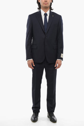 CC COLLECTION Jacquard Wool RIGHT Suit with Notch Lapel