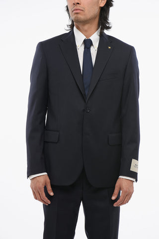 CC COLLECTION Jacquard Wool RIGHT Suit with Notch Lapel