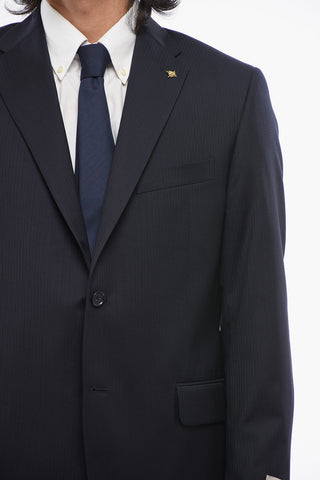 CC COLLECTION Jacquard Wool RIGHT Suit with Notch Lapel