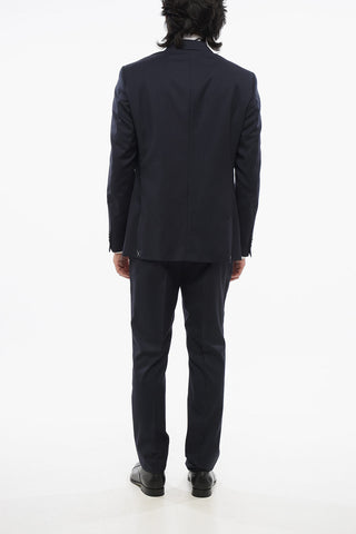 CC COLLECTION Jacquard Wool RIGHT Suit with Notch Lapel