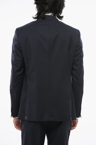 CC COLLECTION Jacquard Wool RIGHT Suit with Notch Lapel