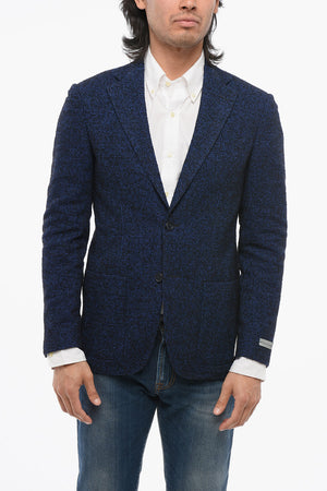 Blazer In Misto Lana con Motivo Fuzzy