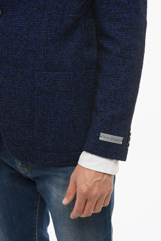 Blazer aus Wollmischung mit Fuzzy-Muster
