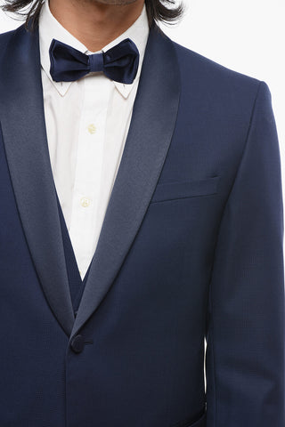 CC COLLECTION 3-Piece RESET Suit with Satin Shawl Lapel