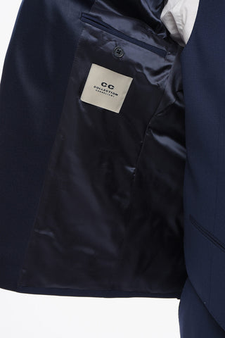 CC COLLECTION 3-Piece RESET Suit with Satin Shawl Lapel