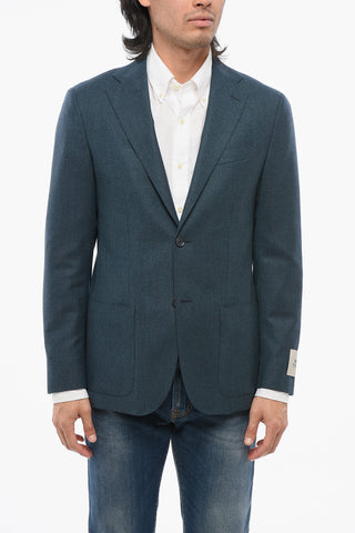 CC COLLECTION Blazer aus Fresco-Wolle mit aufgesetzten Taschen