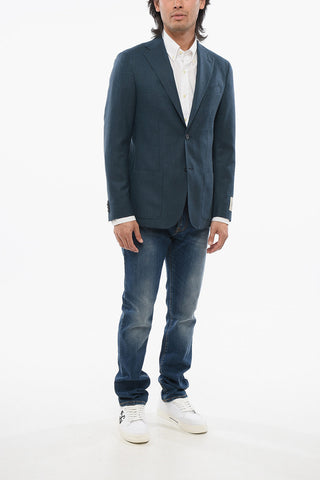 CC COLLECTION Blazer aus Fresco-Wolle mit aufgesetzten Taschen