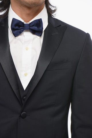 CODE Virgin Wool 3 Piece Suit With Peak Lapel