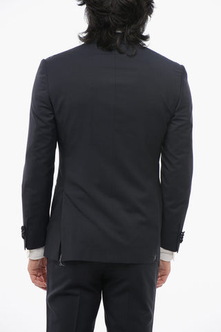 CODE Virgin Wool 3 Piece Suit With Peak Lapel