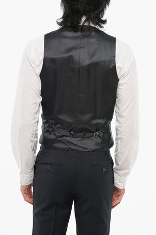 CODE Virgin Wool 3 Piece Suit With Peak Lapel