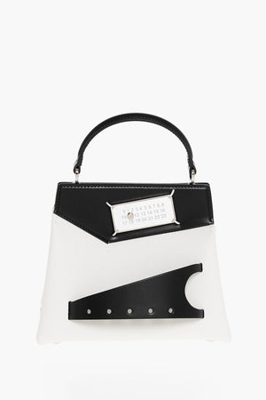 투톤 가죽 숄더백 SNATCHED