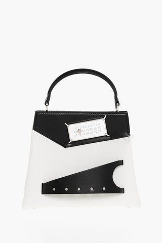 Schultertasche aus zweifarbigem Leder SNATCHED
