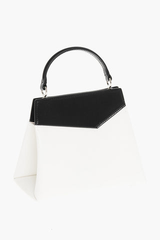 Schultertasche aus zweifarbigem Leder SNATCHED