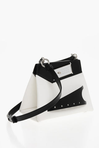 Schultertasche aus zweifarbigem Leder SNATCHED