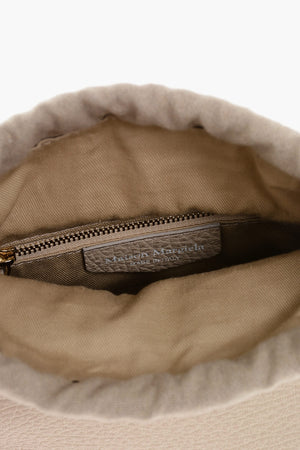 MM11 Hammered Leather Shoulder Bag 5A with Canvas Detail